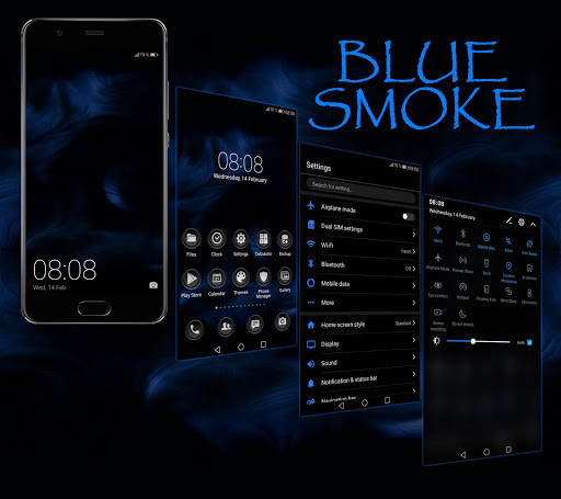 Run android online APK [EMUI 5/8/9.0]Blue Smoke Theme from MyAndroid or emulate [EMUI 5/8/9.0]Blue Smoke Theme using MyAndroid